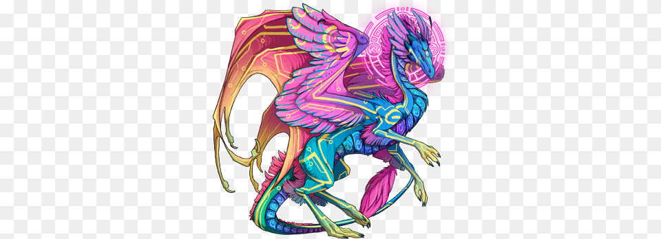 Psychedelic Dragons Dragon Share Flight Rising Trippy Dragons, Adult, Female, Person, Woman Png Image
