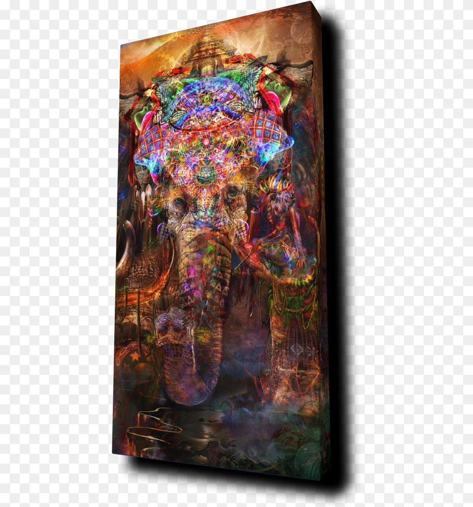 Psychedelic Elephant, Art, Painting, Adult, Wedding Free Transparent Png