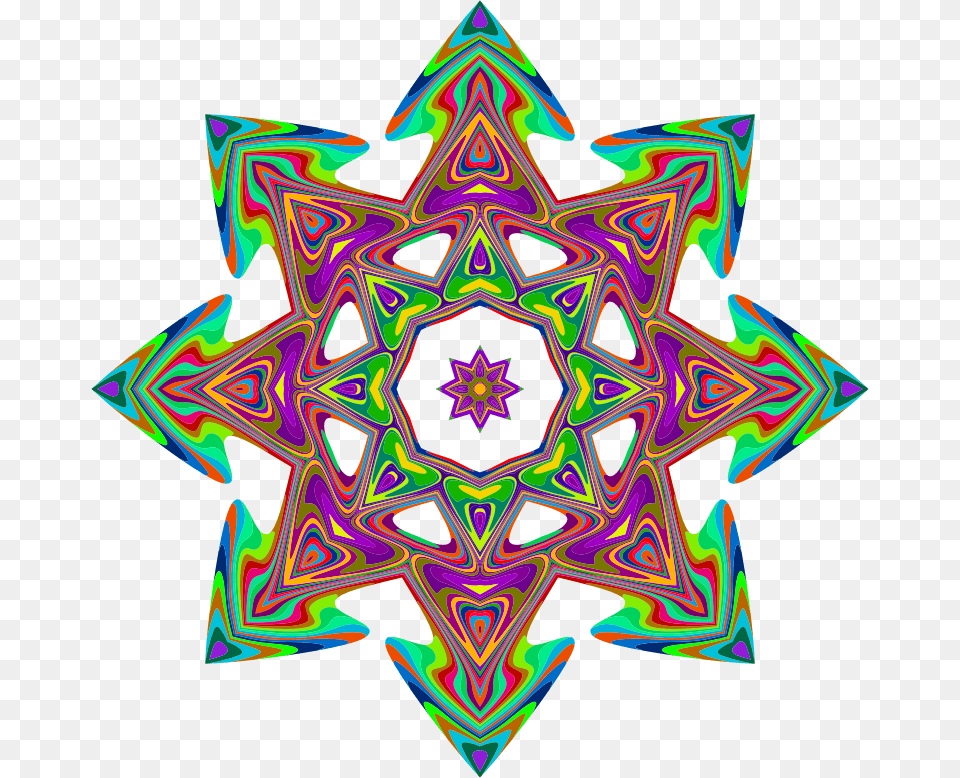 Psychedelic Geometric Star Singapore Peranakan Tiles, Pattern, Accessories, Animal, Fish Free Transparent Png