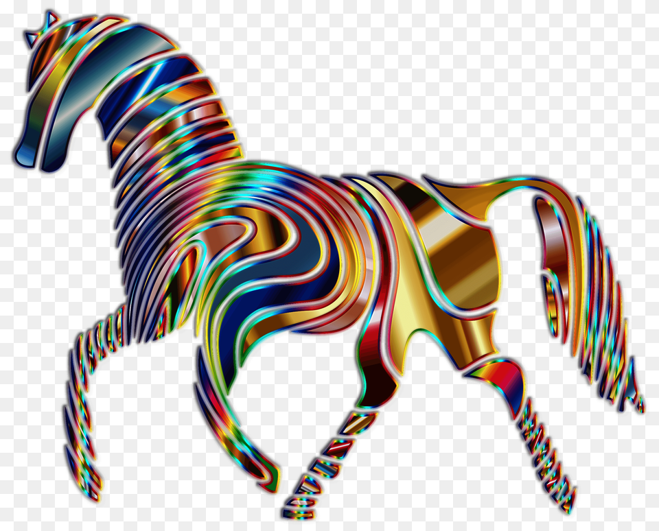 Psychedelic Horse Art, Animal Free Transparent Png