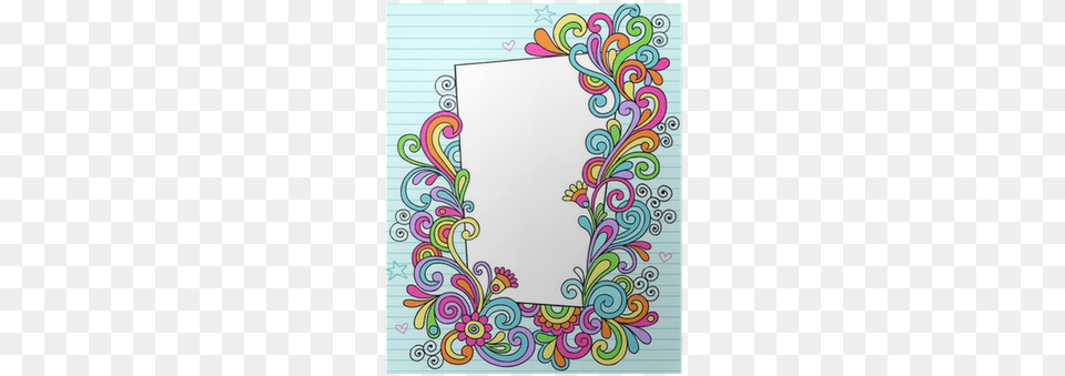 Psychedelic Notebook Doodles Frame Vector Poster Creative Borders And Frames, Art, Floral Design, Graphics, Pattern Free Transparent Png