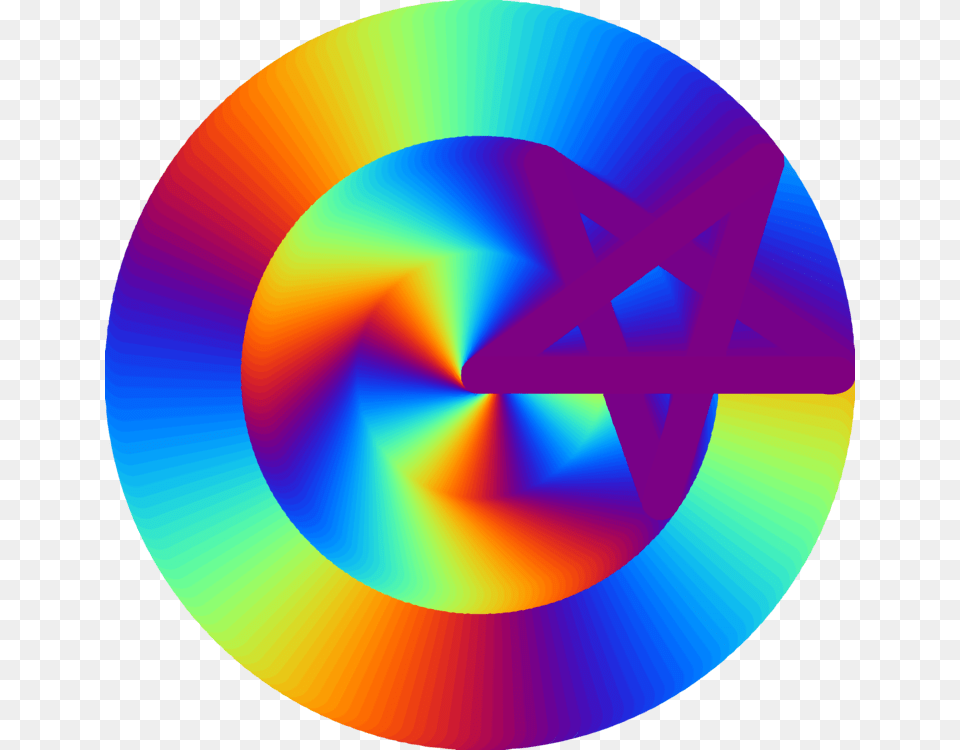Psychedelic Pentagram, Sphere, Disk, Lighting, Art Png