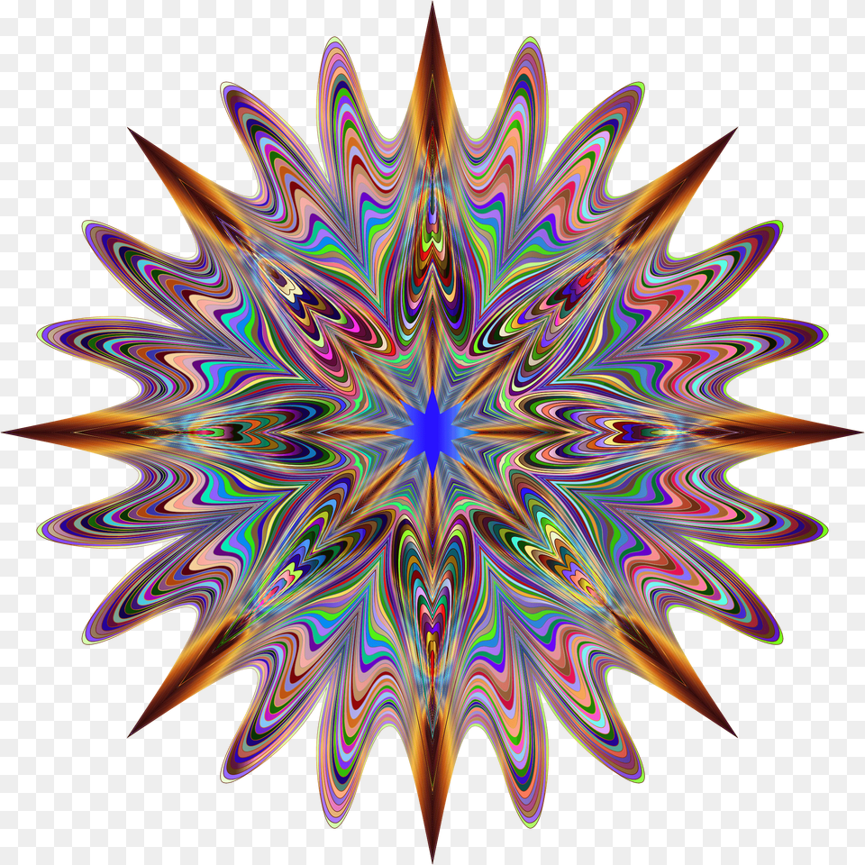 Psychedelic Star Transparent, Accessories, Fractal, Ornament, Pattern Free Png