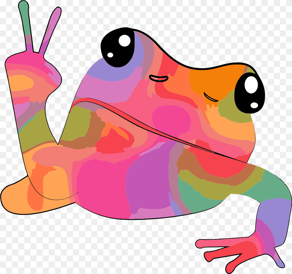 Psychedelic Tree Frog Purchase Design Here, Amphibian, Animal, Wildlife, Fish Png Image