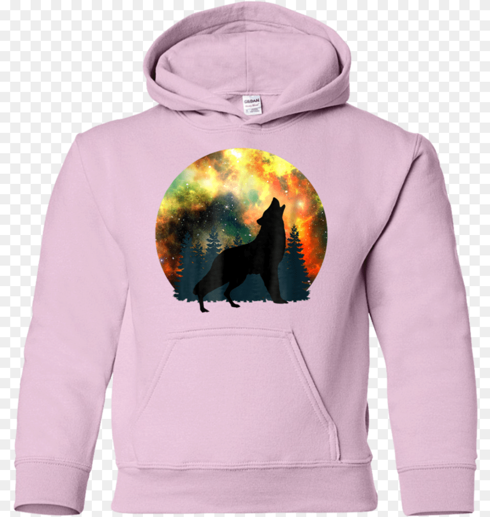 Psychedelic Wolf Howling Shirt Galaxy Nebula Full Moon Supreme Louis Vuitton Hoodie, Knitwear, Sweatshirt, Clothing, Hood Png