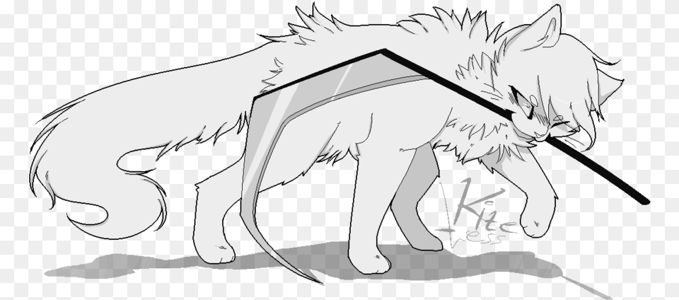 Psycho Cat Lineart F2u By Kite Less D8pu48w Line Art Cat Lineart F2u, Baby, Person, Book, Comics Free Transparent Png