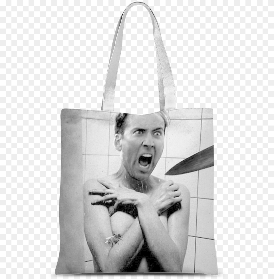 Psycho Classic Sublimation Tote Bagclass Nicolas Cage Thank You Meme, Accessories, Bag, Handbag, Adult Png