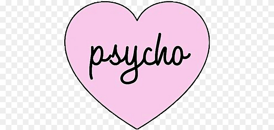 Psycho Heart Love Pastel Pastelgoth Goth Kawaii Ddlgfre, Text Png