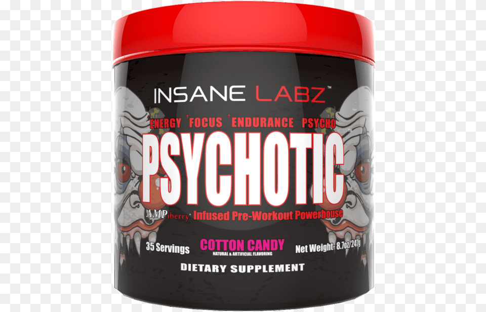 Psychotic Pre Workout By Insane Labz Insane Labz Psychotic Watermelon, Can, Tin Free Png