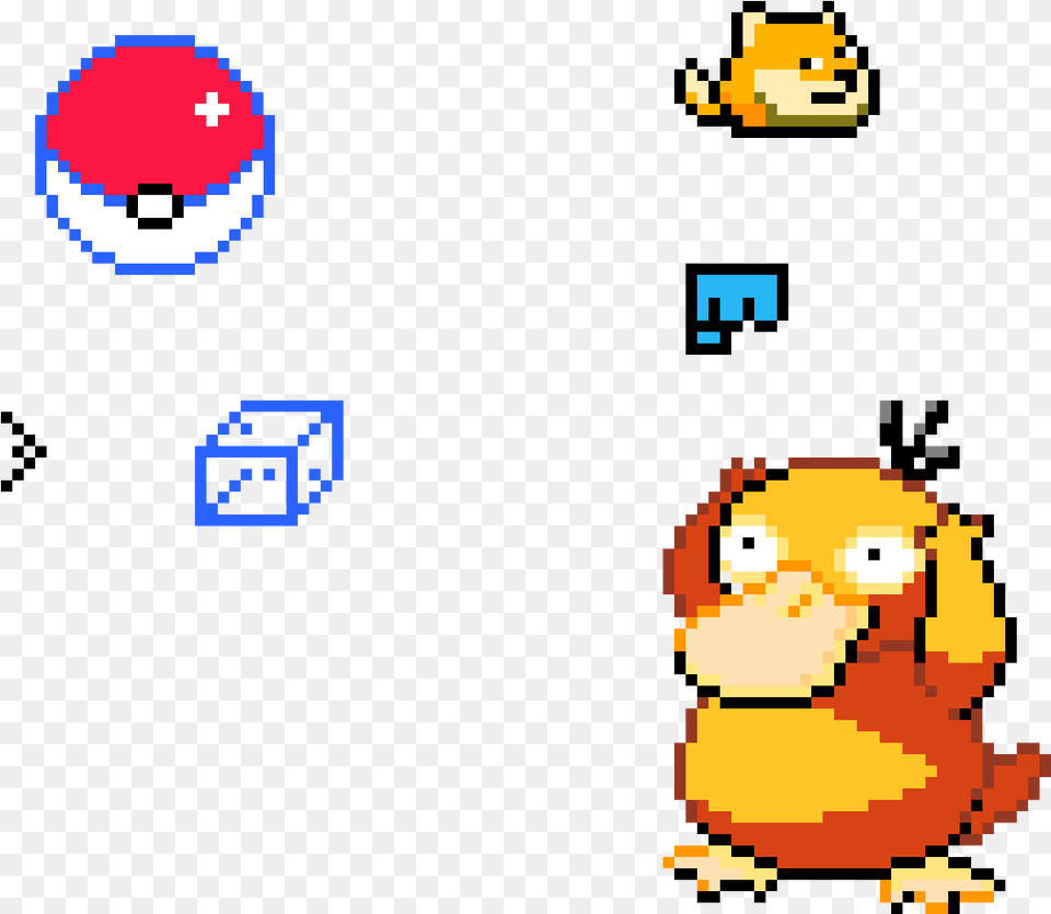 Psyduck Minecraft Pixel Art, Baby, Person, Game, Super Mario Png