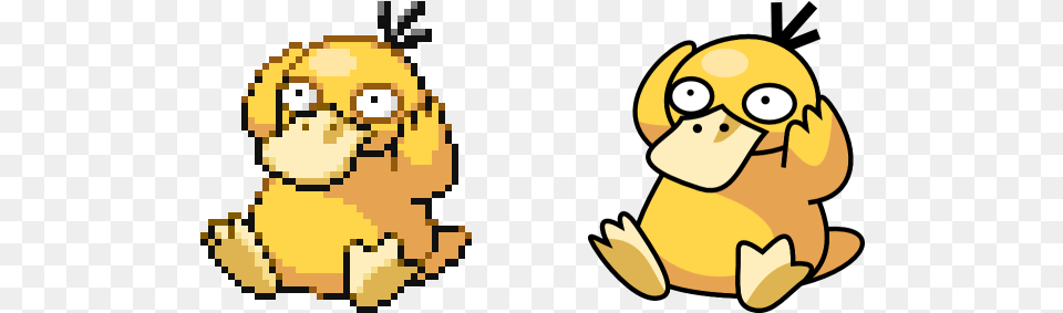 Psyduck Pixel Art Pokemon Pixel Art, Person, Baby, Face, Head Free Png Download