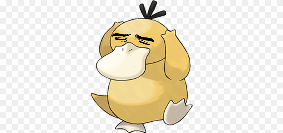 Psyduck Pokemon Go Image With Pokemon Psyduck, Animal, Beak, Bird, Person Png