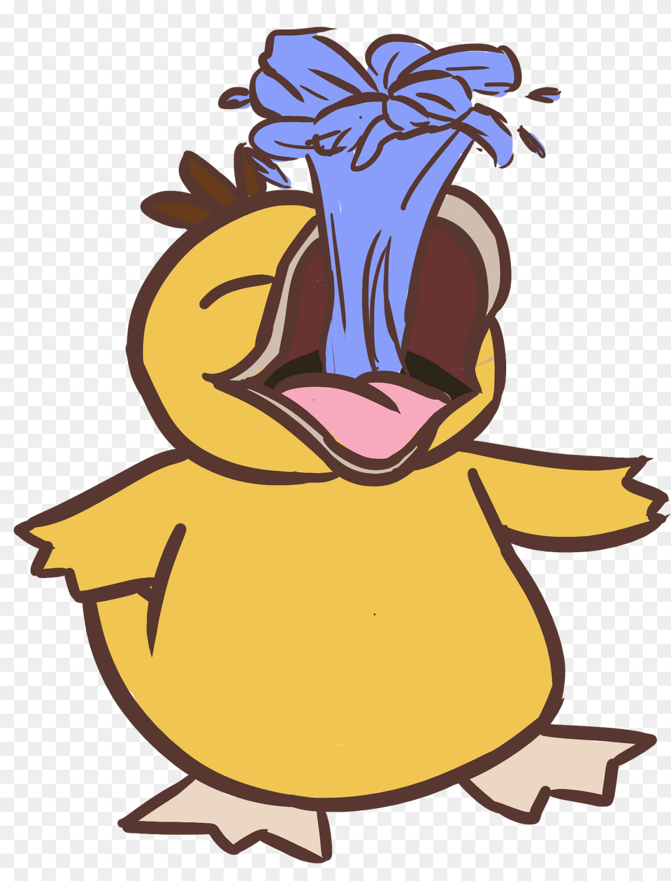 Psyduck Used Confusion And Water Gun, Animal, Beak, Bird, Jay Free Png Download