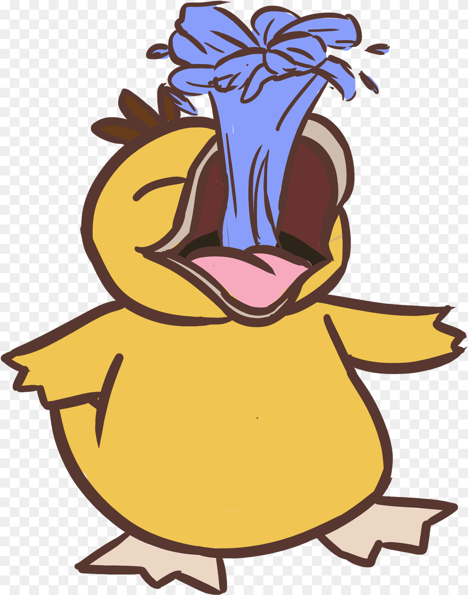 Psyduck Used Water Gun By Cynthistic Psyduck In Water, Cartoon Free Png