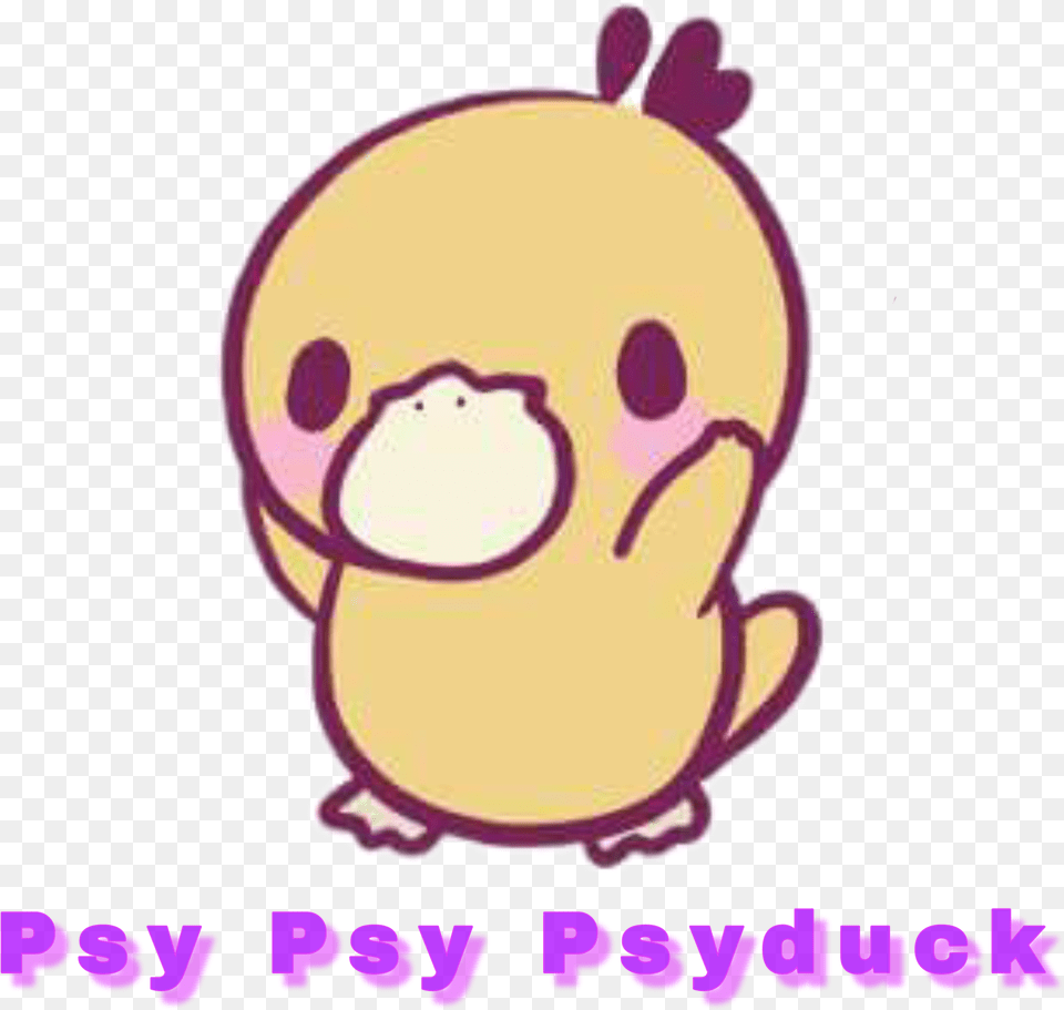 Psyduckfreetoedit Psyduck Kawaii, Purple, Sticker Free Png Download