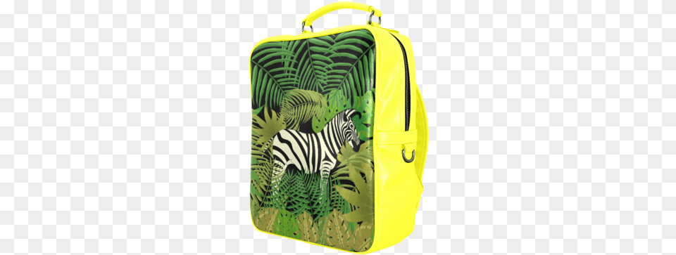 Psylocke Leather Hiking Backpack With Zebra Banana Backpack, Bag, Accessories, Handbag, Animal Png