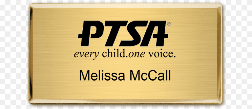 Pta Custom Engraved Name Badgetitle Pta Custom Engraved Wood, Gold, Sign, Symbol, Text Png Image