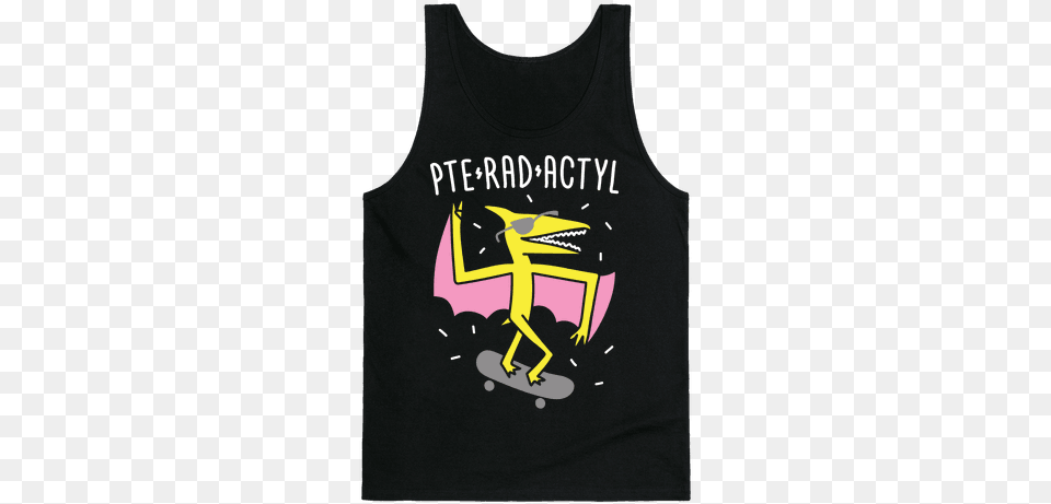 Pte Rad Actyl Pterodactyl Tank Top Dbz Captain Ginyu Shirts, Clothing, Tank Top, Person, Skateboard Png