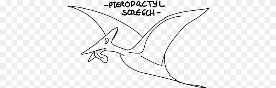 Pterodactyl Screech By Flying Pterodactyl Screech, Gray Free Png