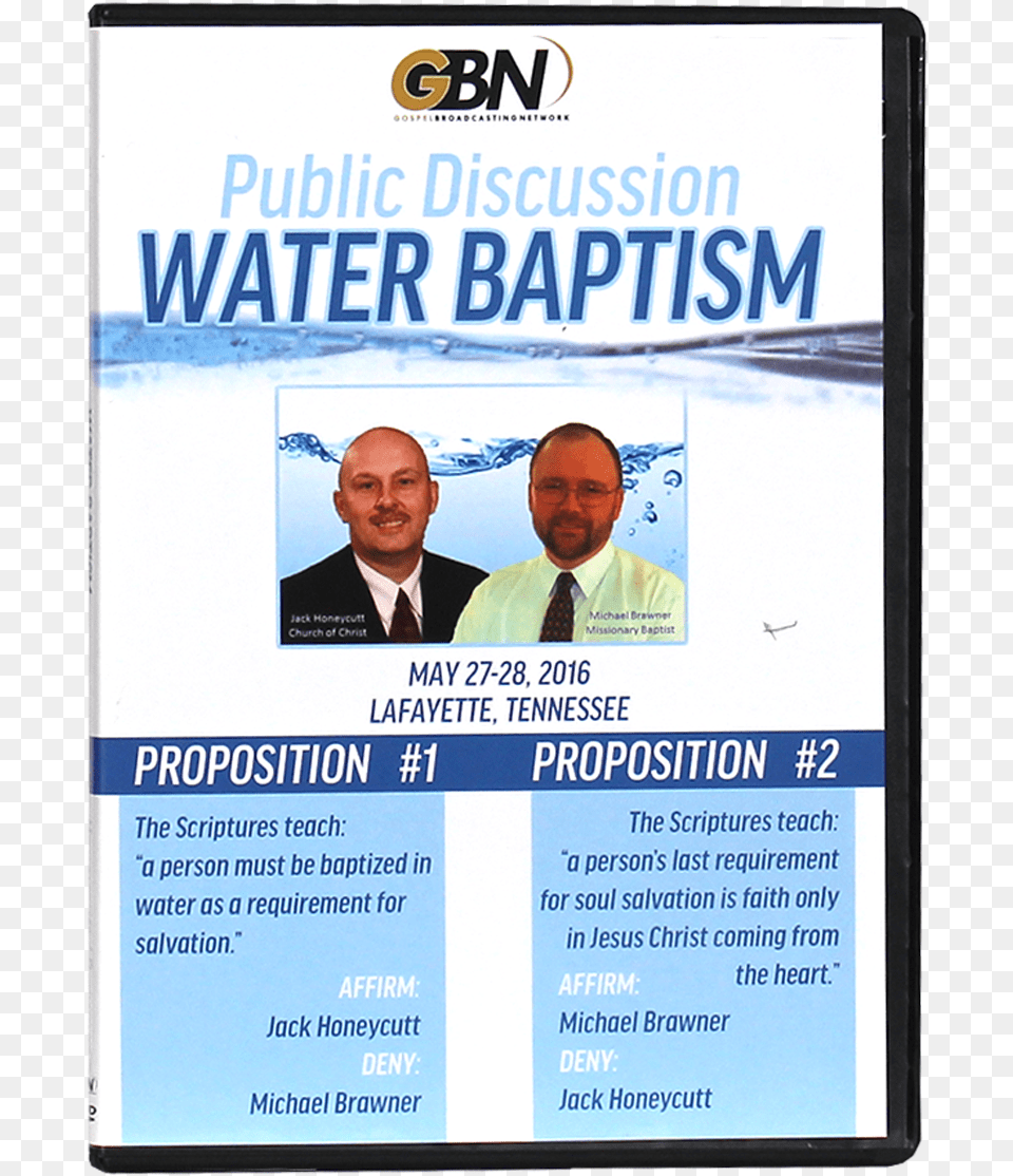 Public Discussion On Water Baptism Dvd Poster, Advertisement, Adult, Person, Man Free Png