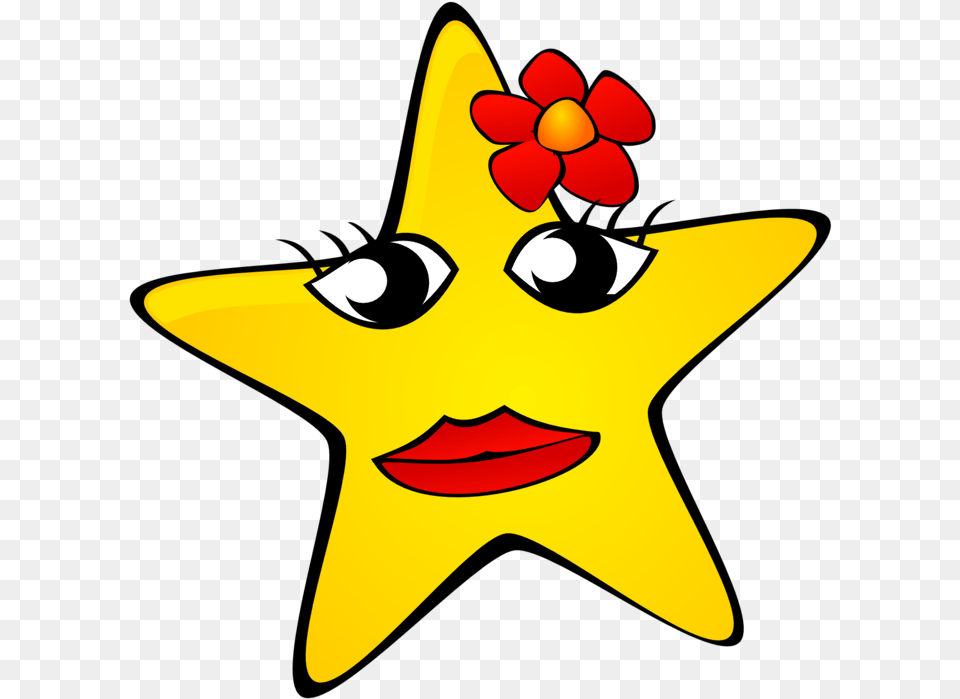 Public Domain Clip Art Image Starry Night Star Id Smiley Star Clipart, Star Symbol, Symbol, Animal, Fish Free Png Download