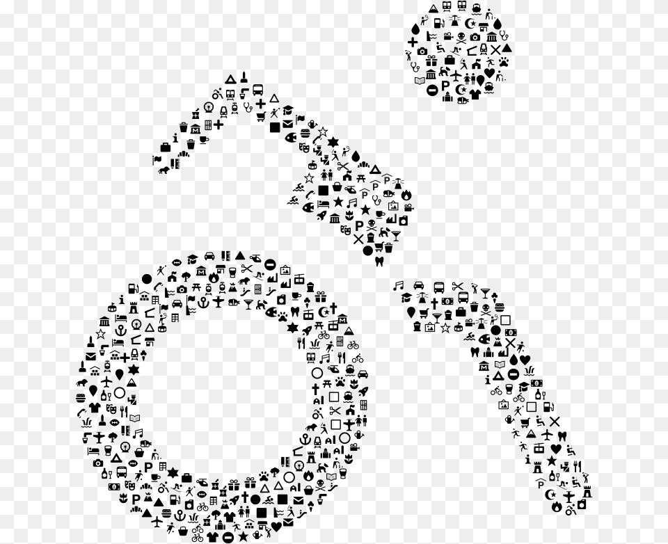 Public Domain Wheelchair Icons Circle, Nature, Night, Outdoors, Silhouette Free Png