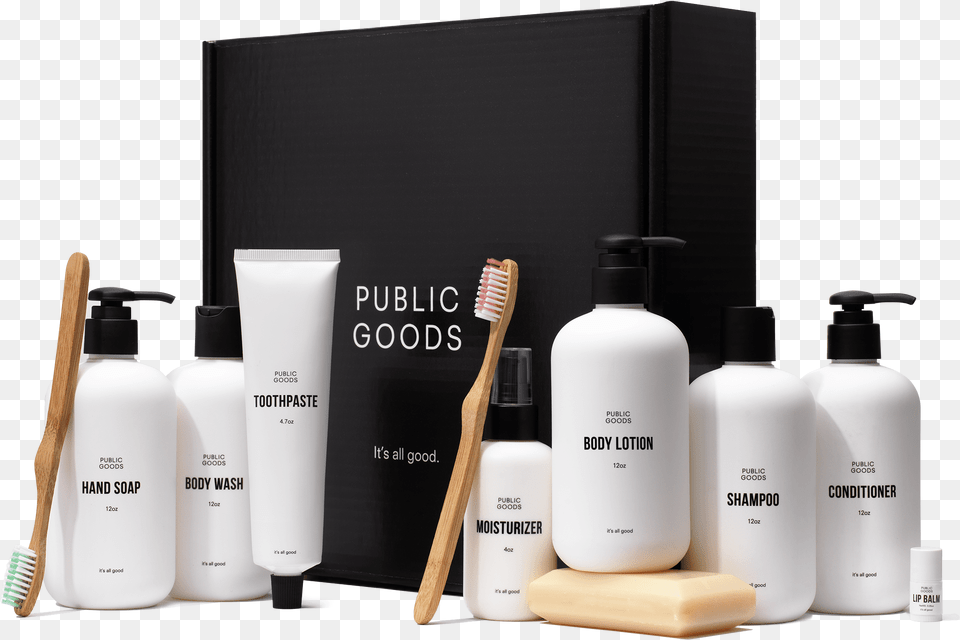 Public Goods Public Goods Subscription, Bottle, Brush, Device, Lotion Png Image