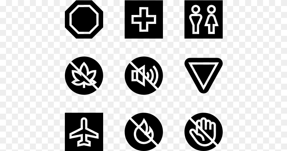 Public Signs 60 Icons Icon, Gray Free Transparent Png