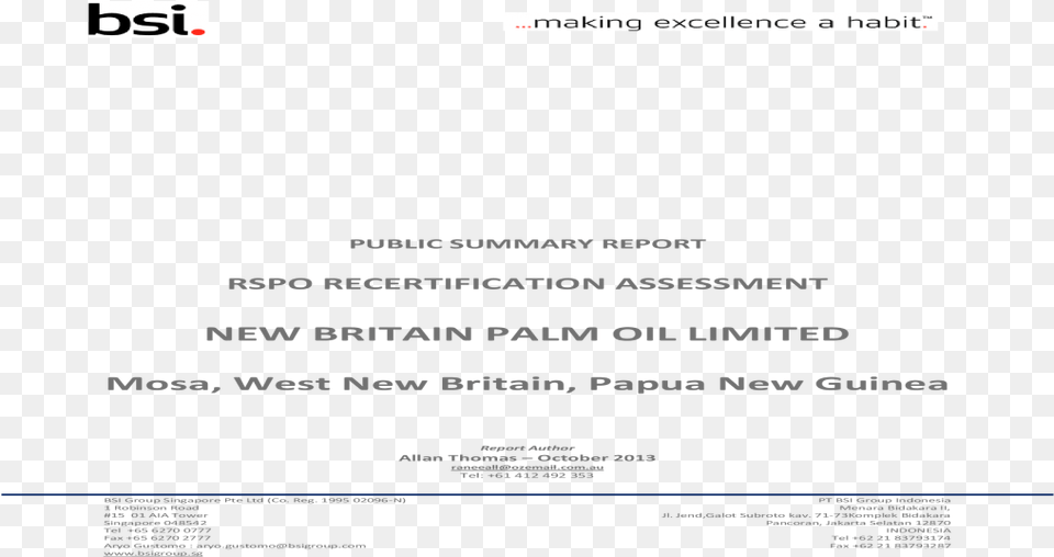 Public Summary Report Rspo Recertification Assessment Deckblatt Seminararbeit W Seminar, Advertisement, Poster, Text, Page Free Png