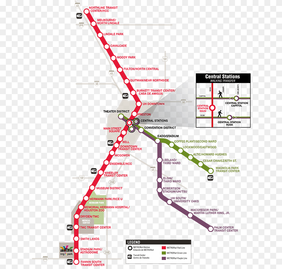 Public Transporation Map Houston Metro Rail Map, Chart, Diagram, Plan, Plot Free Transparent Png