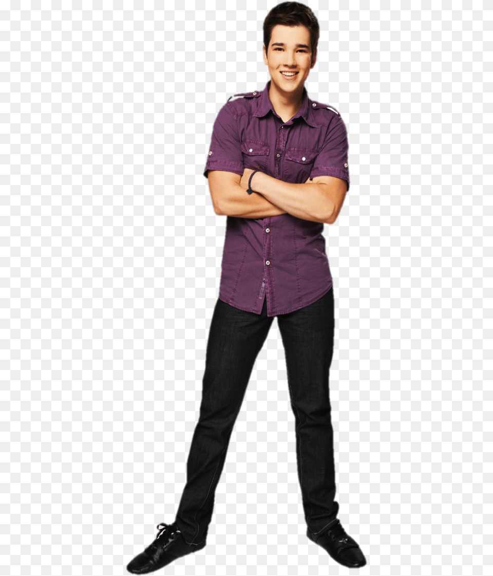 Publicado Por 39gary Freddie Benson And Spencer Shay, Standing, Clothing, Sleeve, Shirt Free Png Download