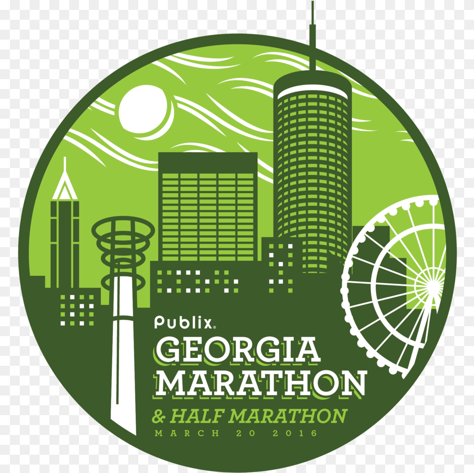 Publix Georgia Marathon V2 03 Bonus Track, Advertisement, City, Poster, Disk Png