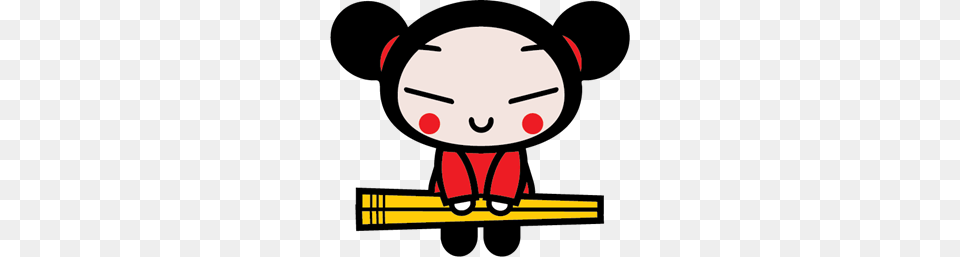 Pucca Holding Chopsticks, Device, Grass, Lawn, Lawn Mower Free Png