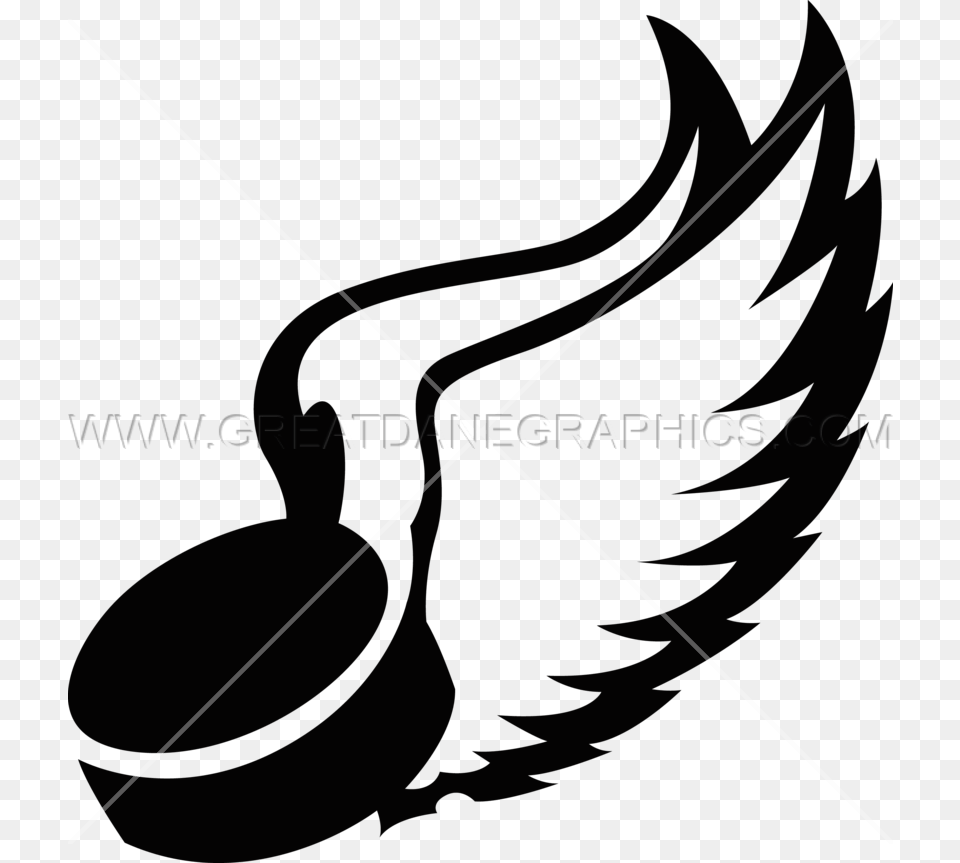 Puck With Bird Wings Production Ready Artwork For T Shirt Printing, Bow, Weapon Png