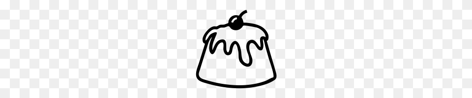 Pudding Icon Image, Gray Free Png