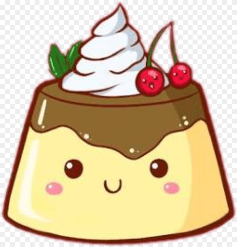 Pudding Sticker Pudding Clipart, Birthday Cake, Cake, Cream, Dessert Png Image