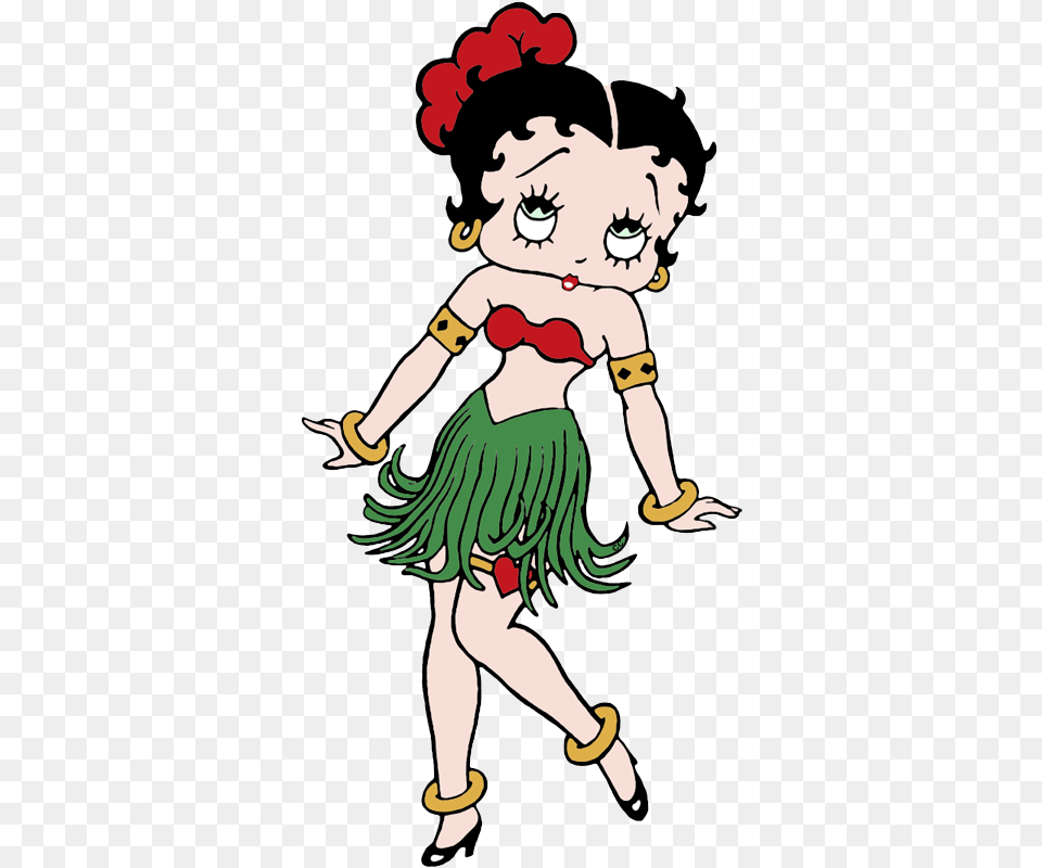 Pudgy Betty Boop Wearing Hawaiian Grass Skirt Singin39 In The Bathtub, Adult, Female, Person, Woman Free Png
