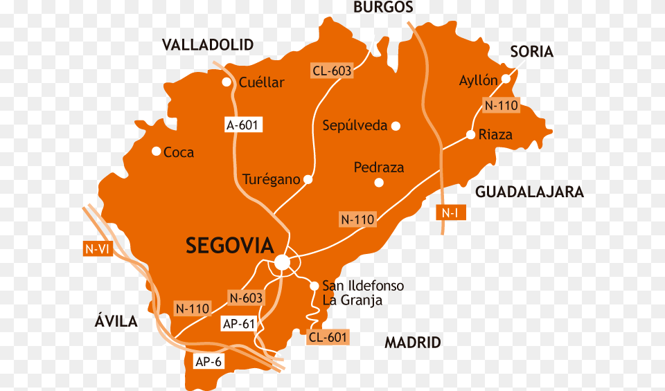 Pueblos De Segovia Mapa Sierra De Guadarrama Map, Chart, Plot, Atlas, Diagram Free Png