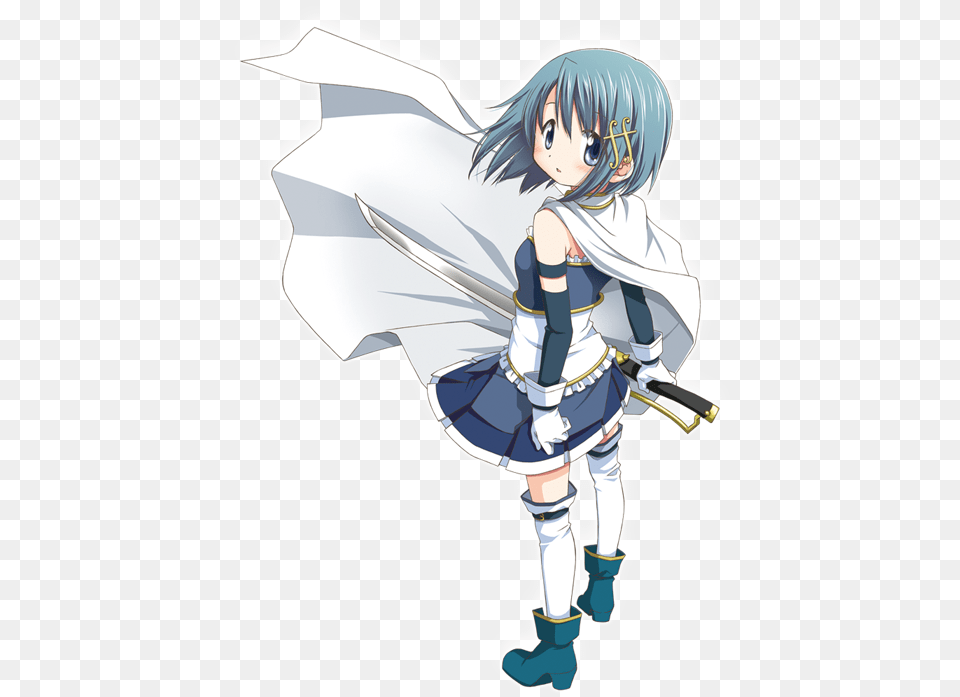 Puella Magi Madoka Magica Sayaka Pose3 Sayaka Miki, Book, Comics, Publication, Person Free Png Download