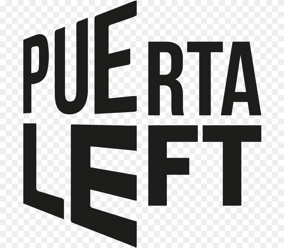 Puerta Left Logo Calligraphy, Text Png