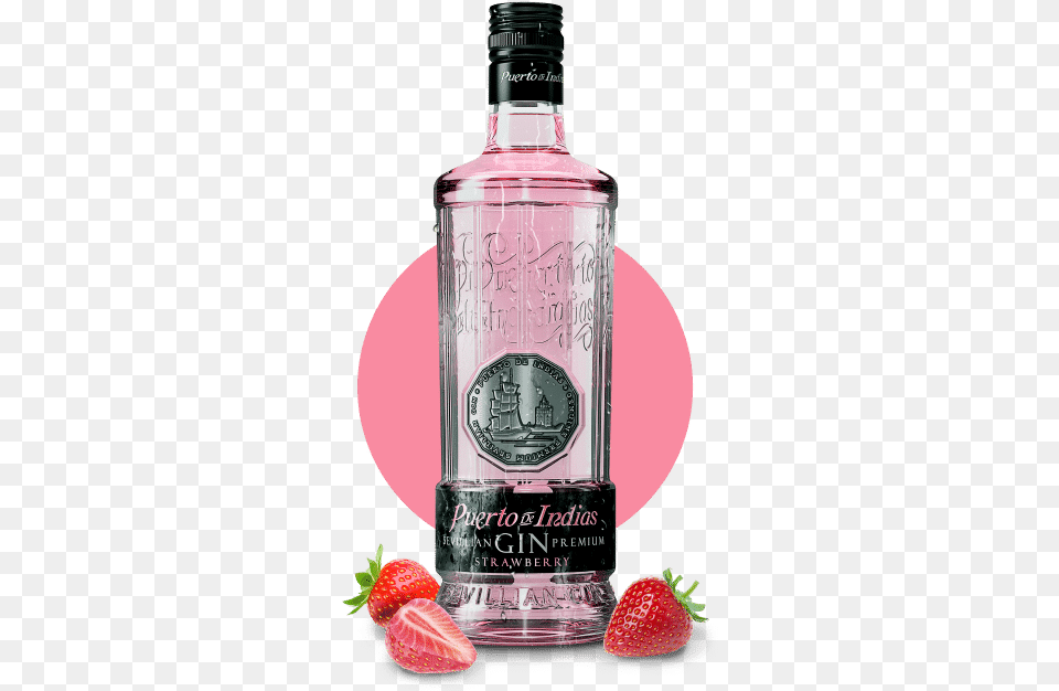 Puerto De Indias Strawberry Gin, Berry, Produce, Plant, Food Png Image