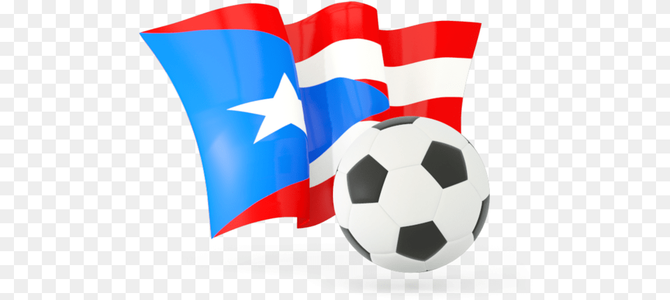 Puerto Rico Clipart Football Football With Waving Flag Puerto Rico, Ball, Soccer, Soccer Ball, Sport Png