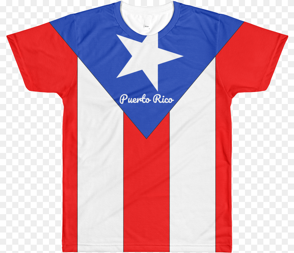 Puerto Rico Flag All Over Printed T Shirt, Clothing, T-shirt Free Transparent Png