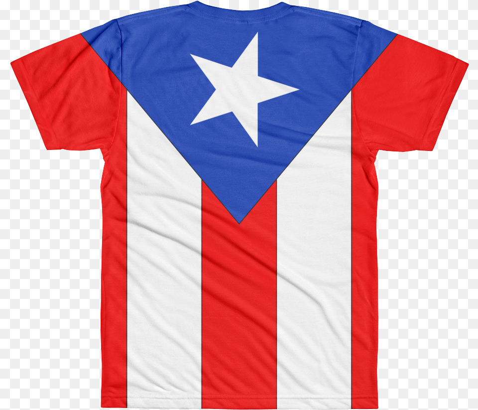 Puerto Rico Flag All Over Printed T Shirt Captain America, Clothing, T-shirt, Star Symbol, Symbol Png Image