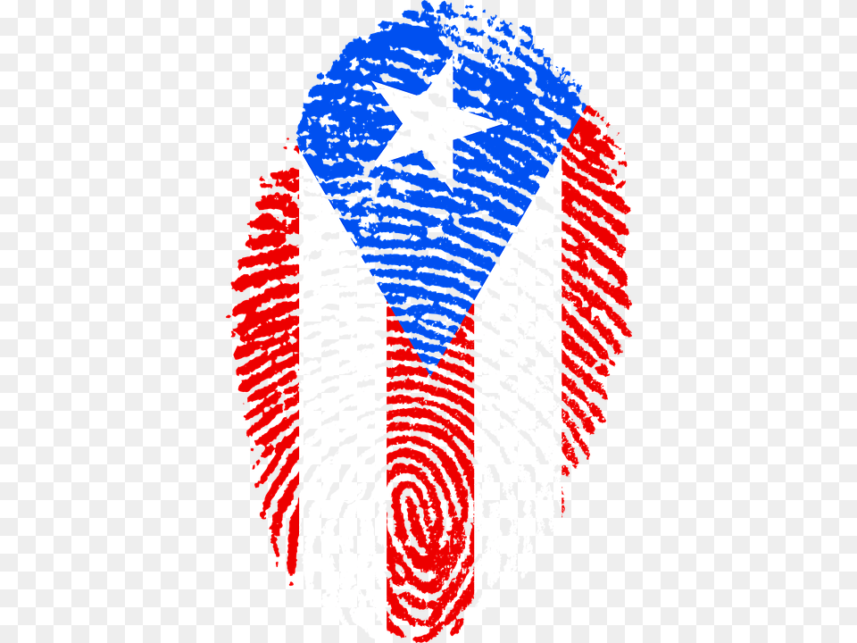 Puerto Rico Flag Fingerprint, Adult, Female, Person, Woman Free Transparent Png