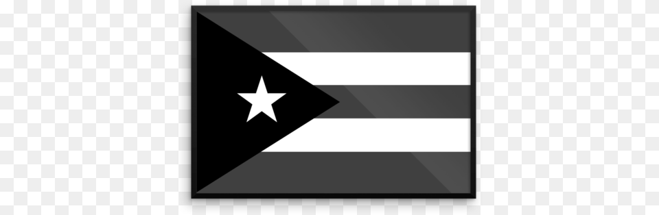 Puerto Rico Flag Wall Art Black Puerto Rican, Star Symbol, Symbol, Blackboard Free Png
