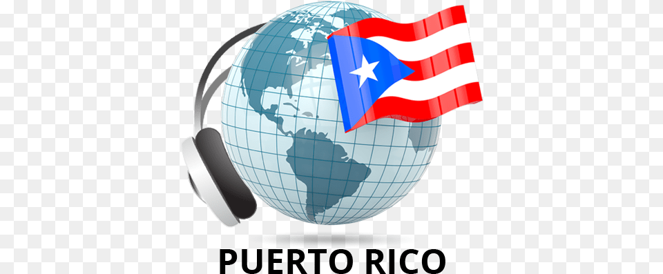 Puerto Rico Radios Online Apps On Google Play Flag Globe China, Sphere, Astronomy, Outer Space Free Png Download