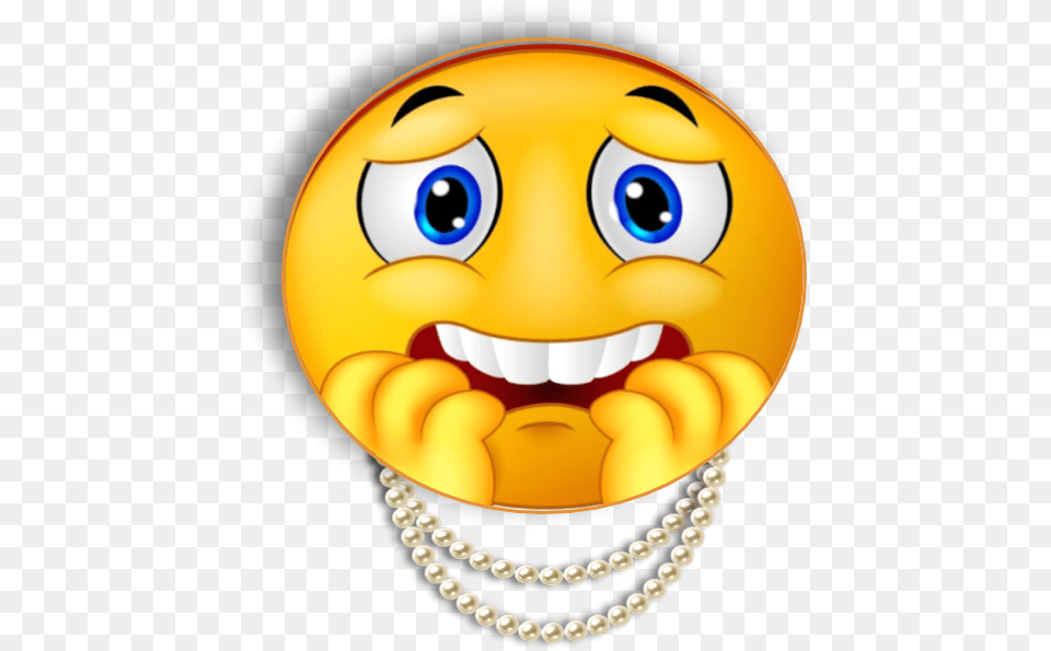 Puesto Loco Scared Emoji, Accessories, Jewelry, Necklace Png Image