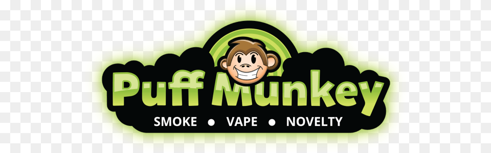 Puff Munkey Smoke Shop U2013 Welcome To The Best In Cartoon, Green, Logo, Baby, Person Free Png Download