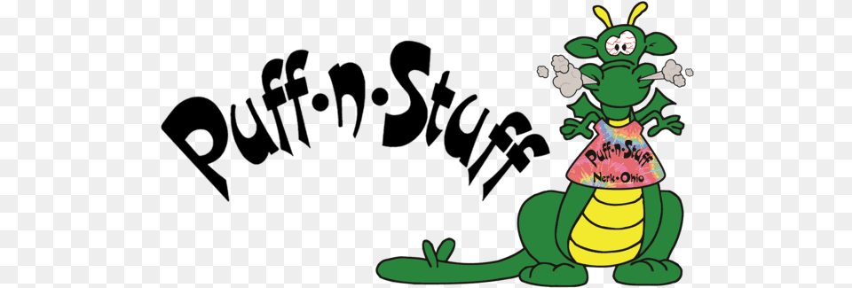 Puff N Stuff Vape And Smoke Shop Newark Oh Cartoon, Green, Dynamite, Text, Weapon Free Png Download